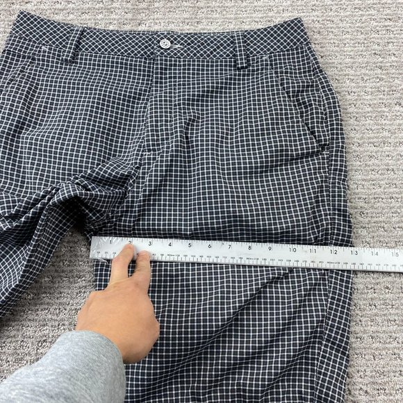 PUMA Golf Shorts Men 32 Gray Checkered Chino Short Pants Outdoor Casual Pocket - Picture 10 of 11